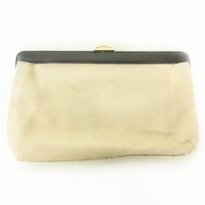Botkier Leather Beige Clutch Bag Women’s Square Party Purse (Ages 14+) picture