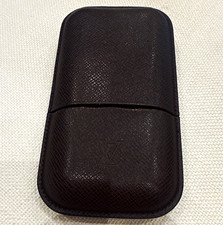 Louis Vuitton Monogram Leather 3-Cigar Case Holder Brown Made in France picture