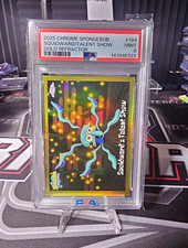 2025 Topps Chrome SpongeBob #184 Squidward's Talent Show Gold Refractor PSA 9 picture