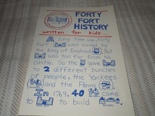 FORTY FORT HISTORY WRITTEN FOR KIDS FORT FORT PA 1970s ERA BROCHURE picture