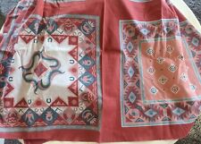 Vintage Bandana Fabric Native American Southwest Aztec Handkerchief 6 yd Uncut picture
