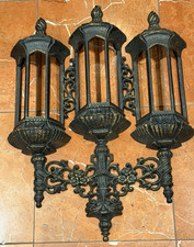 BURWOOD GOTHIC TRIPLE LANTERN BLACK GOLD 358 WALL POCKET 23