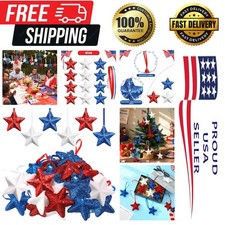 Stylish 12 Pc 4th of July Hanging Tree Decorations for Memorable Celebrations picture