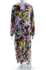 Missoni Womens Collared V Neck Floral Midi Shift Dress Multicolor Size IT 44 picture