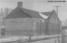 J33/ Colfax Wisconsin RPPC Postcard c1988 WC Railroad Depot Station 295 picture