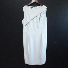 Escada Light Blue Silk Sleeveless OnePiece Dress Women's 42 (Ages 14+) picture