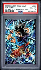 2026 DRAGON BALL SUPER DIVERS 8 SECRET GOD RARE-ALTERNATE ART SON GOKU PSA 10 picture