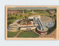 Postcard 1939 New York Worlds Fair Ford Motor Company Building Exposition NY picture
