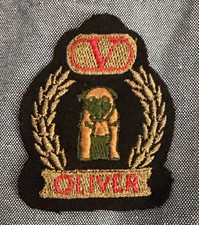 Rare Vintage Oliver Valentino Blk Patch Crest For Blazer Jacket Gold/Red Thread picture
