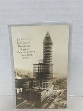RPPC 1913 L.C. Smith Building Under Construction Seattle WA Real Photo Postcard picture