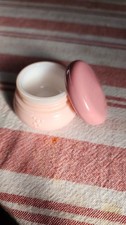 Vintage Pink Milk Glass Mini Hazel Atlas Jar with lid picture
