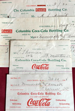 1908, 1909, 1913 Coca-Cola Bottling Co Columbia SC FOUR Statements picture