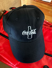 Coca-Cola Black Adjustable Strapback Baseball Cap Advertising Hat Soda Theme picture