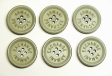 ARMANI EXCHANGE replacement buttons 6 signature inscription plastic Good Cond picture