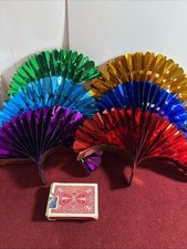 Mylar Spring Fans-set of 6- Production Fans-appearing Magic Trick- EZ To Do- Fun picture