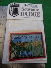 Vintage Warwick Castle Sew On Patch Badge picture