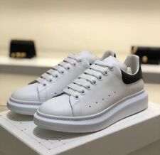 Alexander McQueen sneakers Black skin men's little white shoes brand new picture