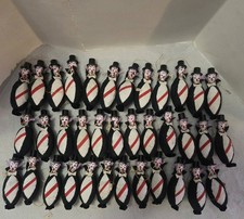 🔥VTG 1950/60s HALLOWEEN VAMPIRE DRACULA 36 PC ORNAMENT  LOT -JAPAN, SPUN COTTON picture