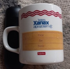 Vintage Xanax Coffee Mug Cup Authentic Advertising Pharmaceutical Drug Original picture