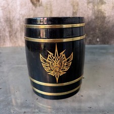 Authentic Monster Hunter Wooden Mug - Urakita Capcom Made in Japan - Engraved picture