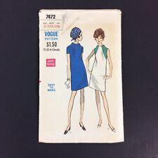 Vintage Vogue 7472 Dress Size 8 Easy Sewing Pattern 1960s CUT Complete picture