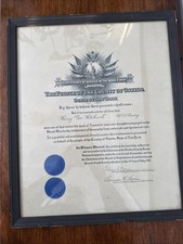 1919 WWI ONEIDA NY US ARMY CERTIFICATE OF GREAT WAR SERVICE HARRY HITCHCOCK picture