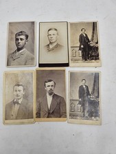 6 Antique 1800s  Handsome Men CDV Photo Card – Original Portrait Photography picture