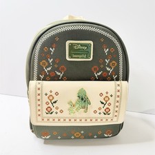 Loungefly Disney Winnie the Pooh Mini Backpack Green Floral Cross Stitch HT picture