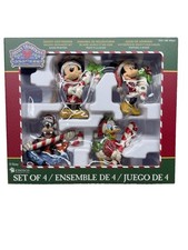 Enesco Disney Traditions Jim Shore Mickey & Friends Holiday Ornaments Set of 4 picture