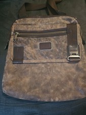 Tumi Alpha Bravo Annapolis crossbody messenger bag  distress brown color picture