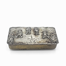Snuff Box Trinket Box Vanity Stamp Box Antique Palmer Cox Brownie Victorian ~2X3 picture