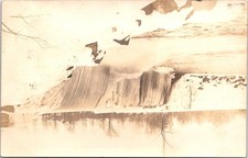 RPPC Oconto 1907 Frozen Dam Wisconsin Postcard G21 picture