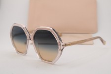 NEW CHLOE CH0008S 002 CLEAR GOLD AUTHENTIC SUNGLASSES 58-17 picture