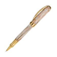 Visconti Comedia Rollerball Pen in Virgilio with Yellow Gold Trim - NEW in Box picture