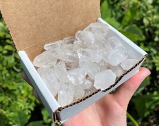 8 oz Clear Quartz Points Crystal Collection: 'A' Grade 1/2 Lb Box Lot picture