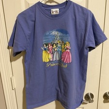 VINTAGE Walt Disney World Kids Purple Disney Princesses Princess Club Graphic XL picture