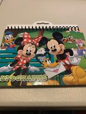 Disney Mickey Minnie Mouse Bench Green Autograph Book picture