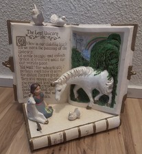 1 Day SALE❤️‍🔥 Vintage The Last Unicorn Statue With Unicorn/Book Music Box picture