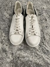 Alexander McQueen Men's Oversized Platform Sneakers Size 12 US/45 EU White/Black picture