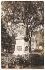 real photo Haverhill MA - Hannah Duston Dustin Monument antique postcard RPPC picture