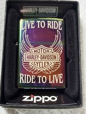 Zippo lighter HARLEY DAVIDSON LIVE TO RIDE spectrum 2016 new in orig labeled box picture