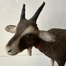 CRAIG YENKE 6.5” Brown Goat Cotton/Paper Mache Folk Art Figurine picture