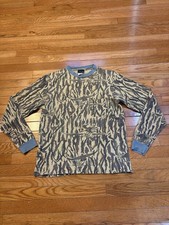 VTG 80s Rattlers Ducks Unlimited Vertical Bark Marsh Camouflage Mens S/M Shirt picture