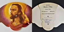 antique HAND FAN ephrata pa HAROLD E MILEY FUNERAL HOME renninger picture
