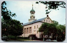 Vintage Postcard PA Bethlehem Central Moravian Church 50s Cars c1957 -6260 picture