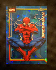2026 Topps Chrome Marvel Spider-Man sapphire Base Set Trading Card #163 picture
