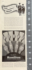 1937 Hamilton Print Ad The Watch Of Railroad Accuracy Vintage Ephemera picture