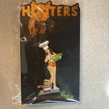 Hooters Pin up, Spilling Sauce, Lapel Pin. New  picture