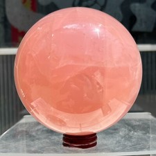 5.73LB Natural Pink Rose Quartz Crystal Sphere With Star Reiki Healing picture