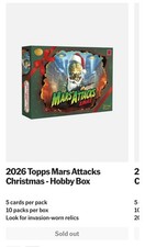 2026 Topps Mars Attacks Christmas Hobby Box Factory Sealed - PRESALE Ships 10/6 picture